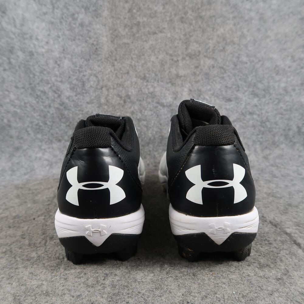 Under Armour Shoes Kids 1 Baseball Cleats Leadoff Low RM Black White Lace Up - Picture 5 of 12